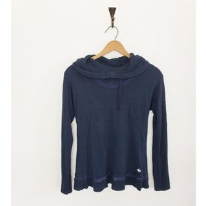 Alo yoga hail hooded cross back long sleeve top